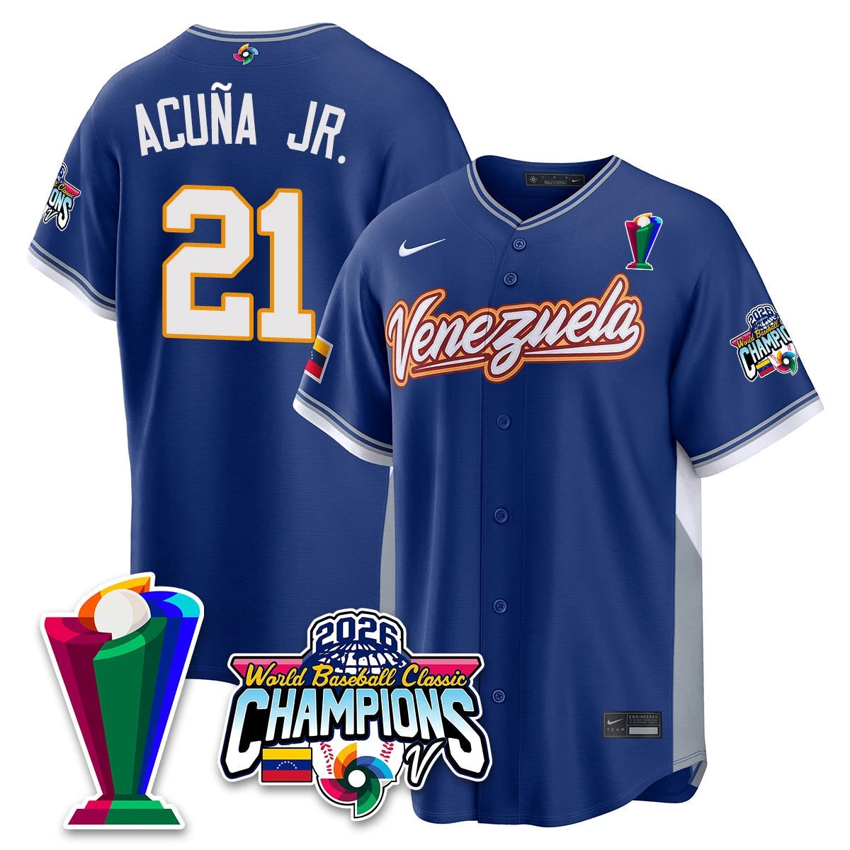 Venezuela Baseball 2026 World Baseball Classic Champions Limited Jersey V2 - All Stitched by Team Venezuela