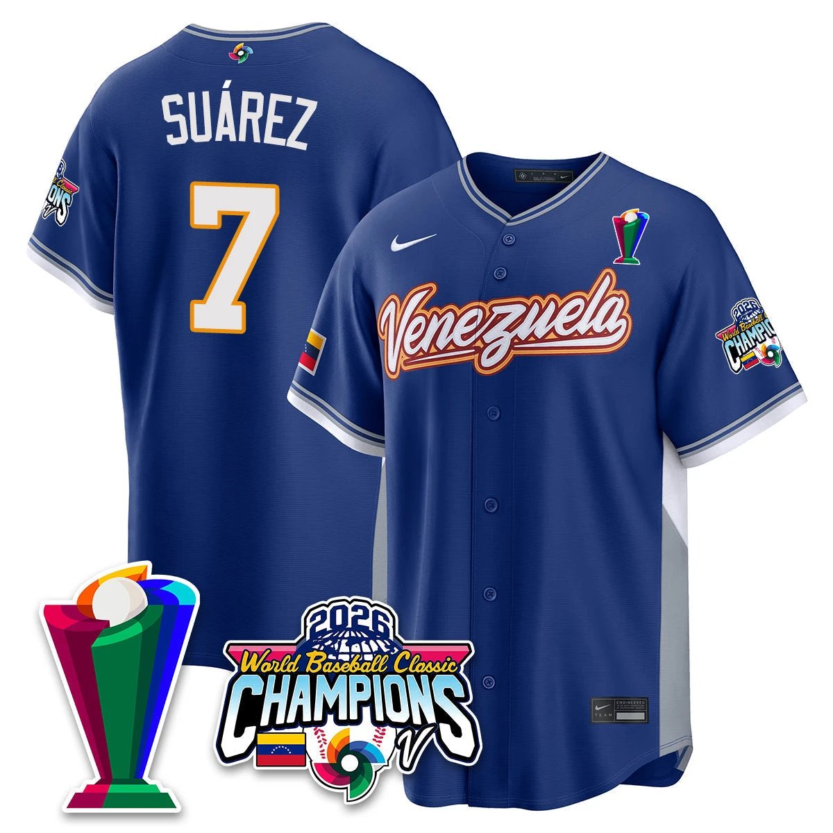 Venezuela Baseball 2026 World Baseball Classic Champions Limited Jersey V2 - All Stitched by Team Venezuela