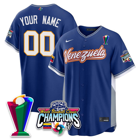 Custom Venezuela Baseball 2026 World Baseball Classic Champions Limited Jersey V2 - All Stitched by Team Venezuela