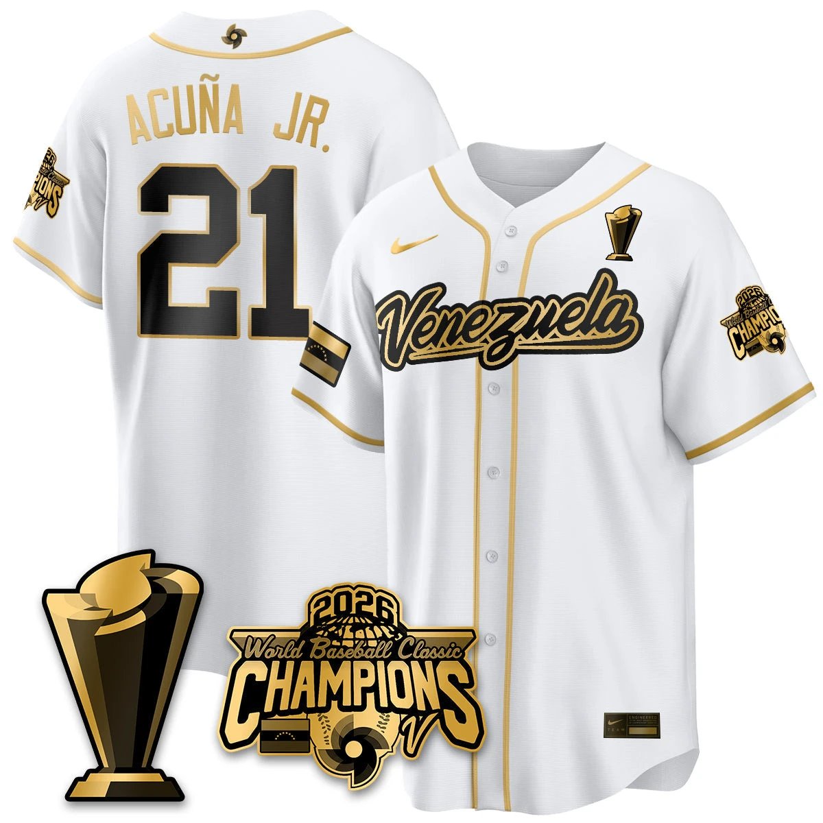 Venezuela Baseball 2026 World Baseball Classic Champions Limited Jersey V2 - All Stitched by Team Venezuela