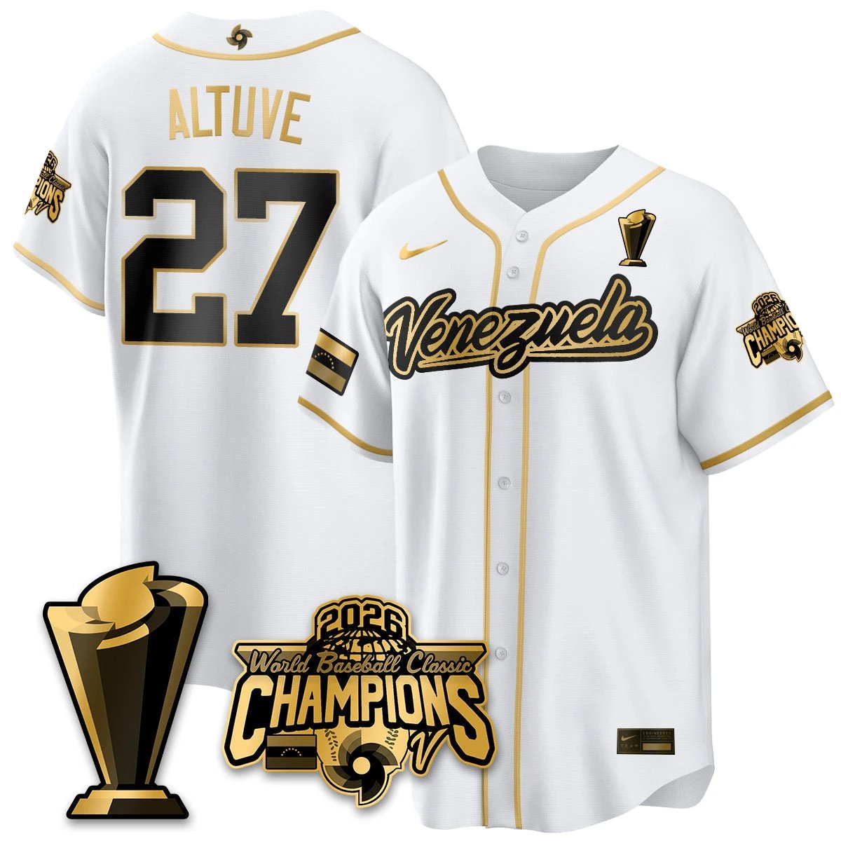 Venezuela Baseball 2026 World Baseball Classic Champions Limited Jersey V2 - All Stitched by Team Venezuela