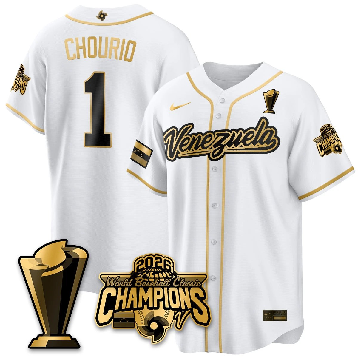 Venezuela Baseball 2026 World Baseball Classic Champions Limited Jersey V2 - All Stitched by Team Venezuela