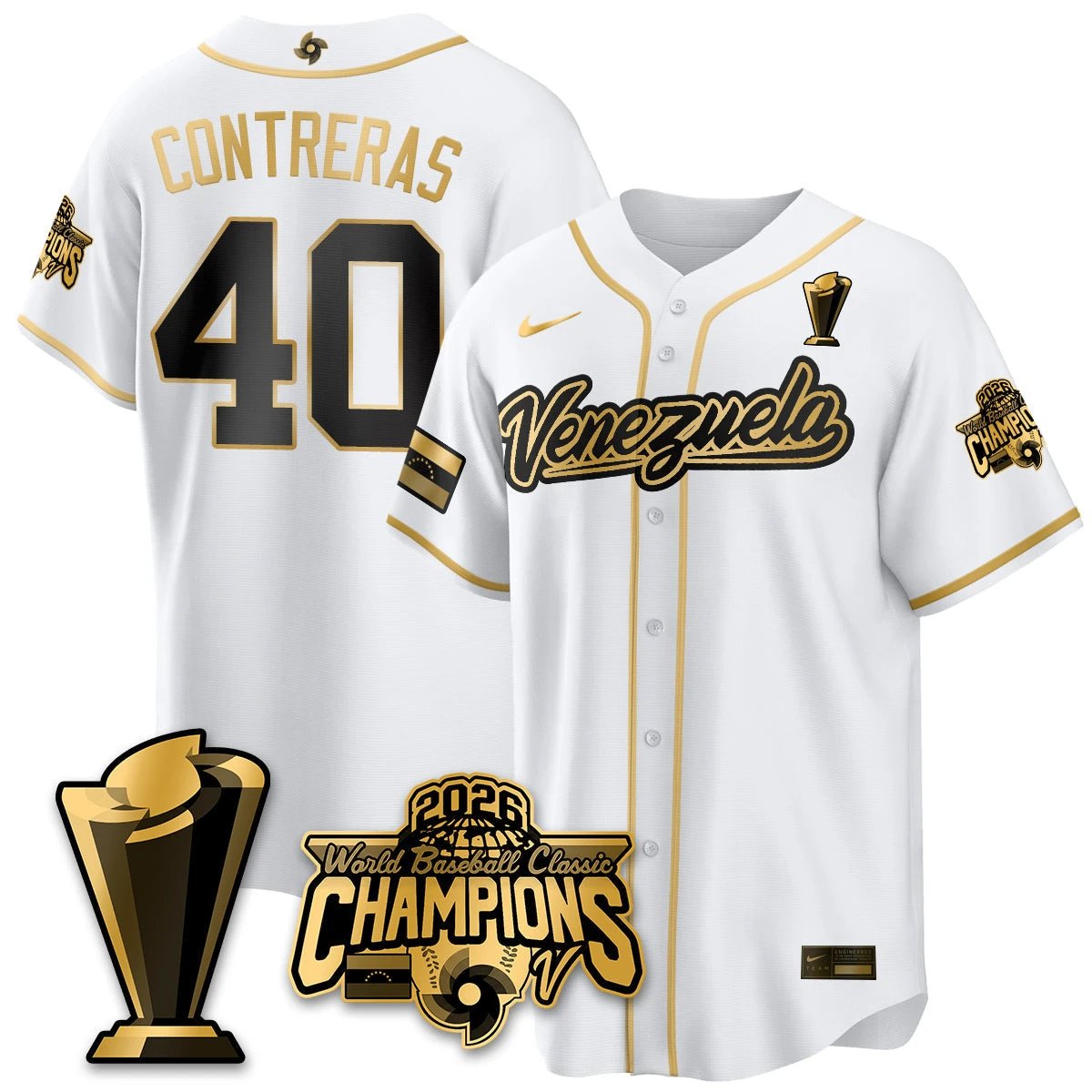 Venezuela Baseball 2026 World Baseball Classic Champions Limited Jersey V2 - All Stitched by Team Venezuela