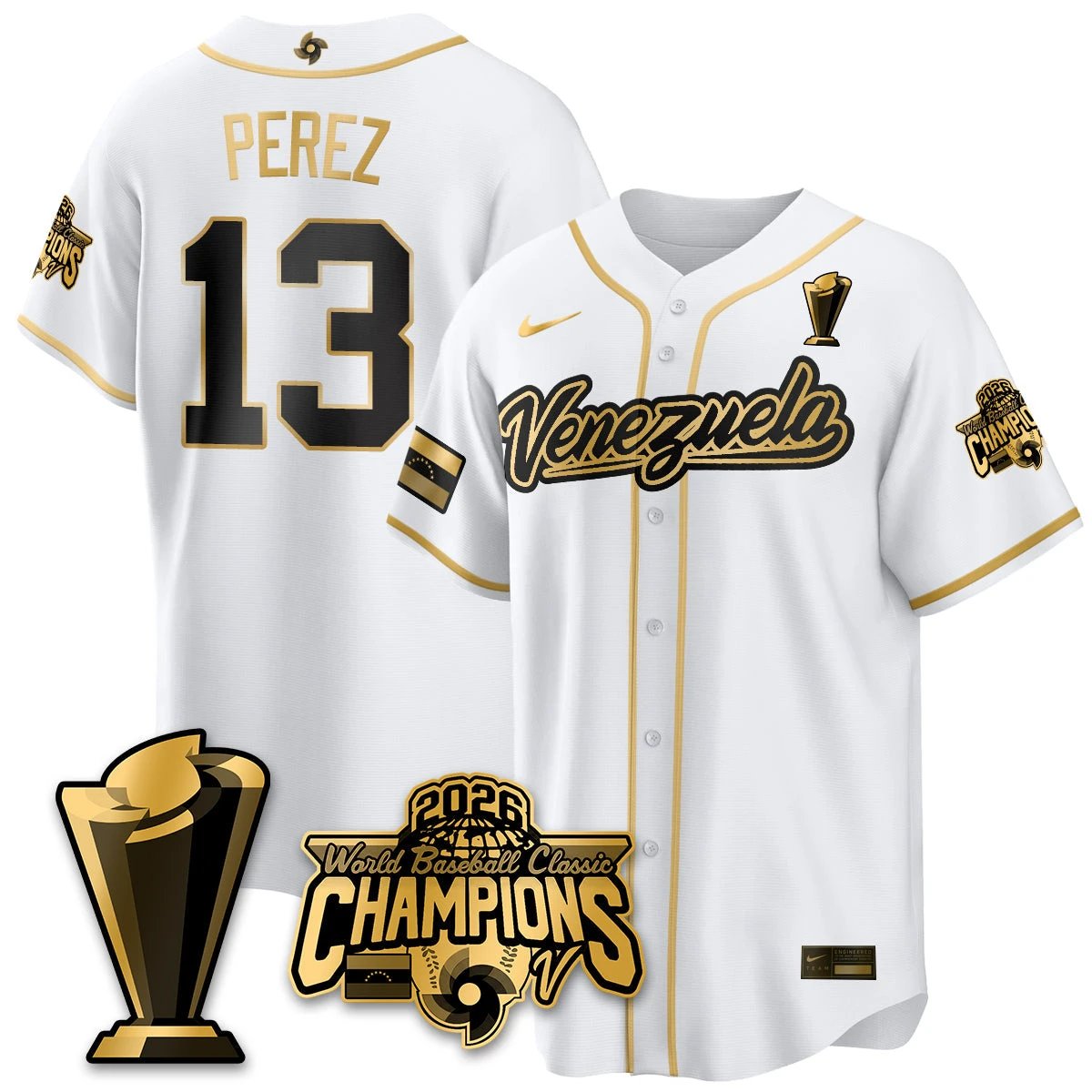 Venezuela Baseball 2026 World Baseball Classic Champions Limited Jersey V2 - All Stitched by Team Venezuela