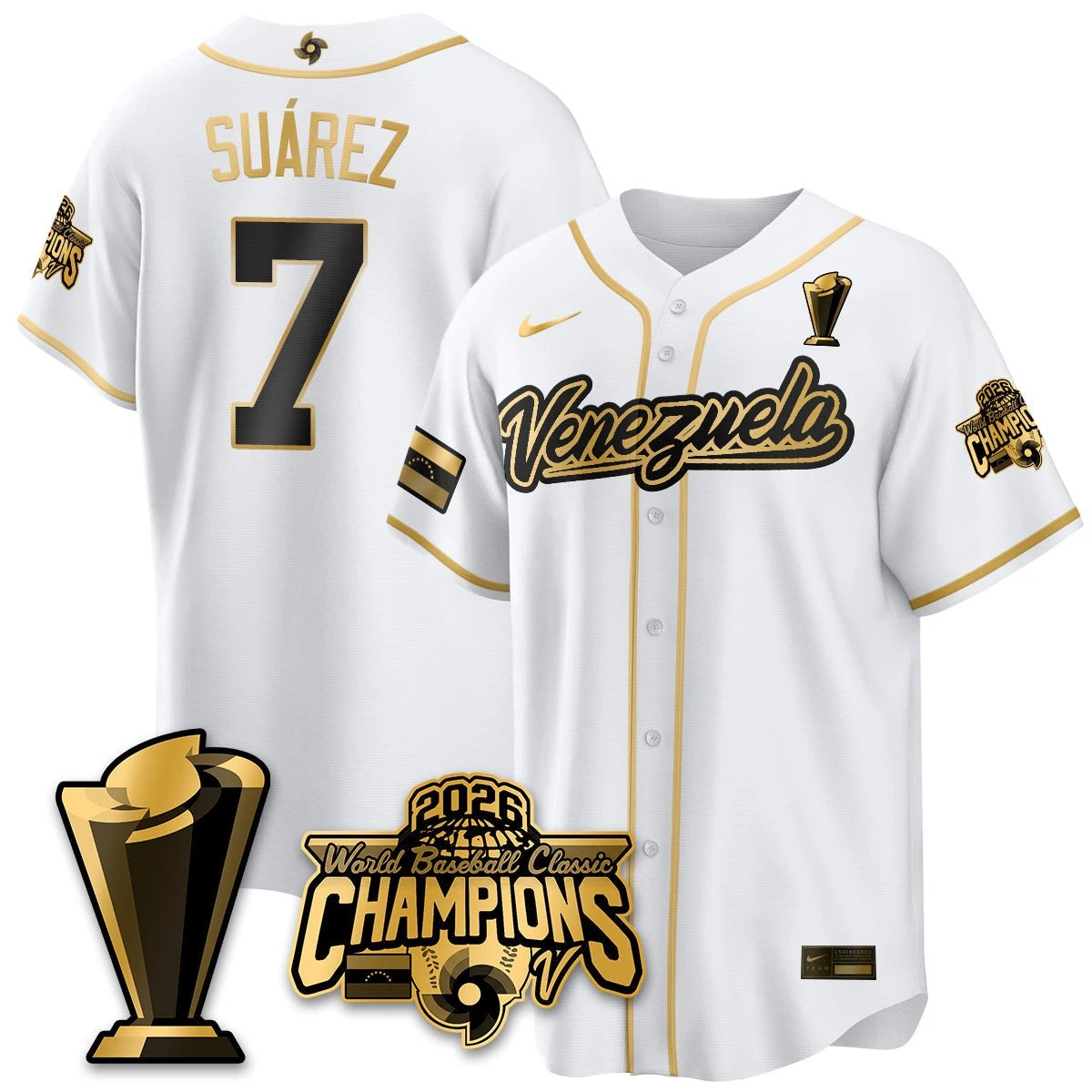 Venezuela Baseball 2026 World Baseball Classic Champions Limited Jersey V2 - All Stitched by Team Venezuela