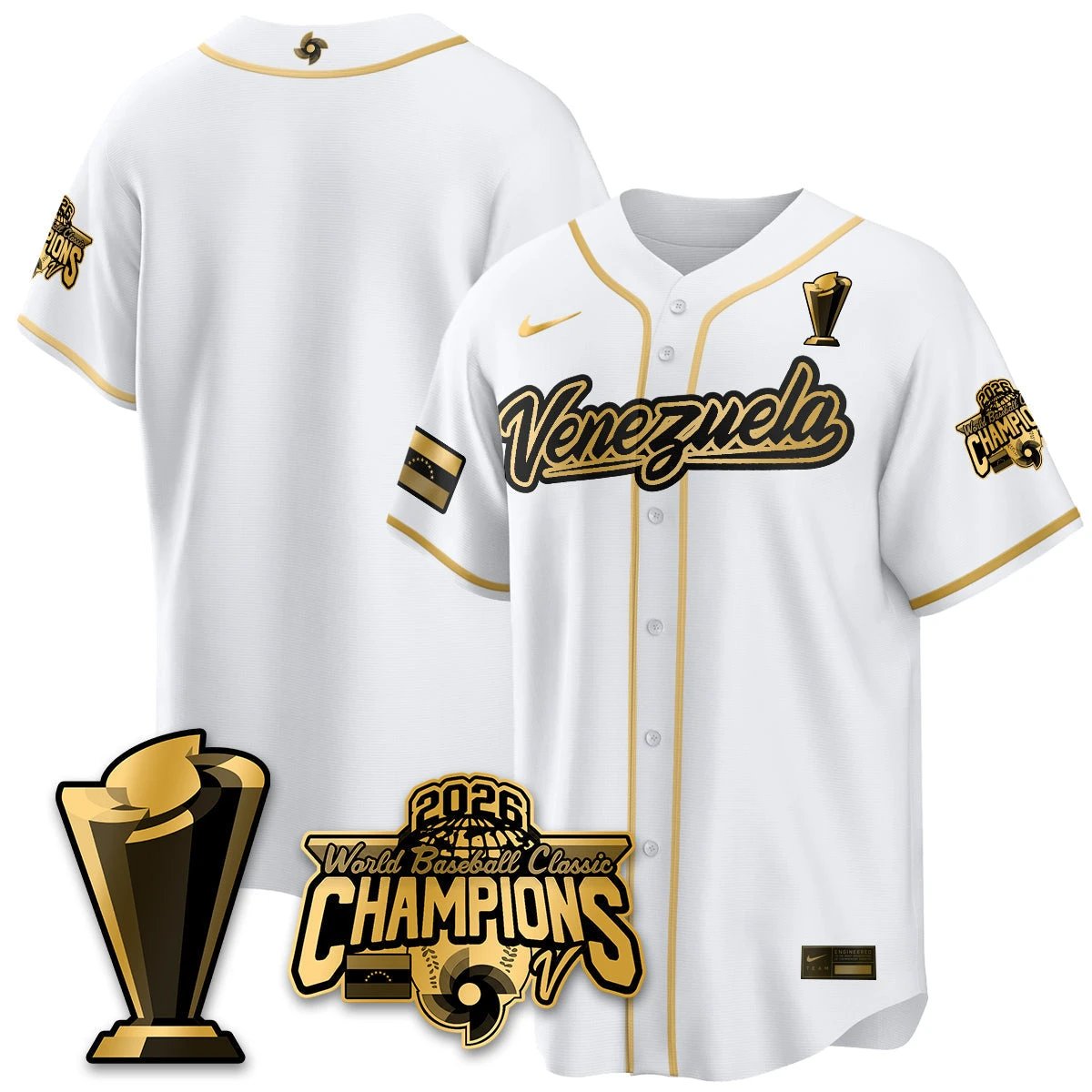 Venezuela Baseball 2026 World Baseball Classic Champions Limited Jersey V2 - All Stitched by Team Venezuela