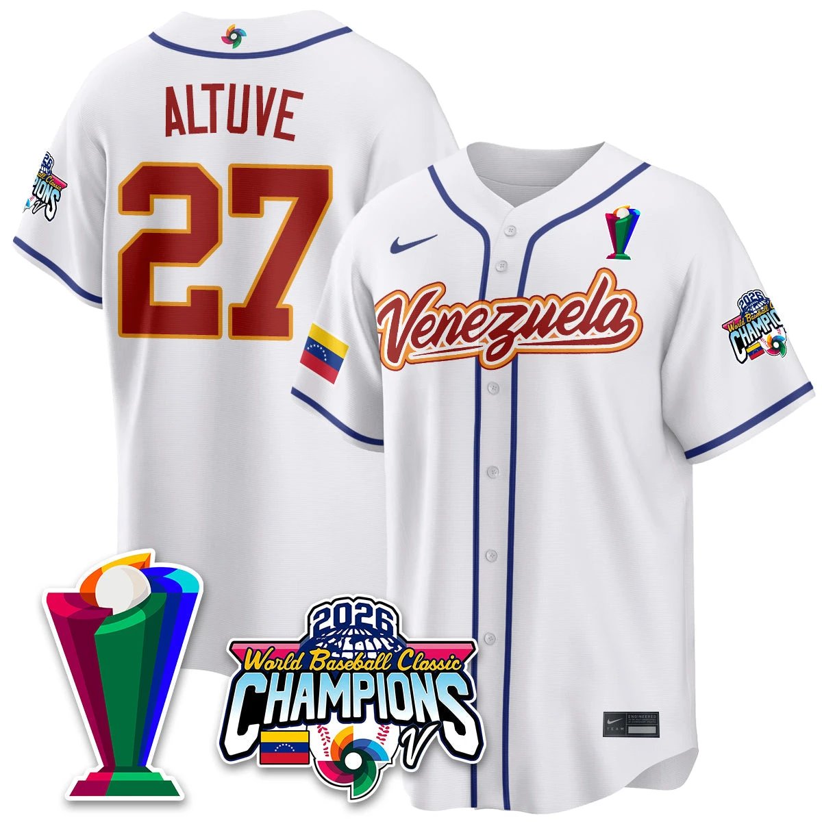 Venezuela Baseball 2026 World Baseball Classic Champions Limited Jersey V2 - All Stitched by Team Venezuela