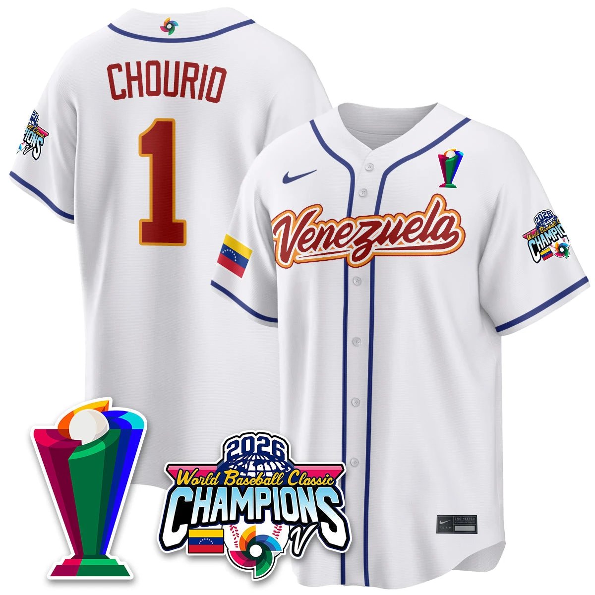 Venezuela Baseball 2026 World Baseball Classic Champions Limited Jersey V2 - All Stitched by Team Venezuela