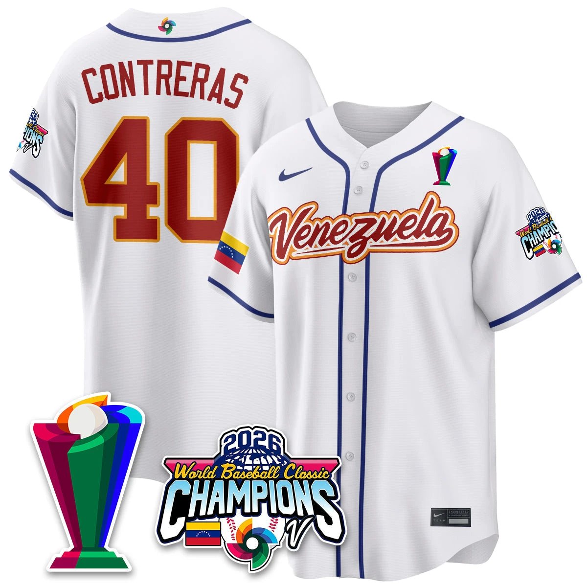 Venezuela Baseball 2026 World Baseball Classic Champions Limited Jersey V2 - All Stitched by Team Venezuela