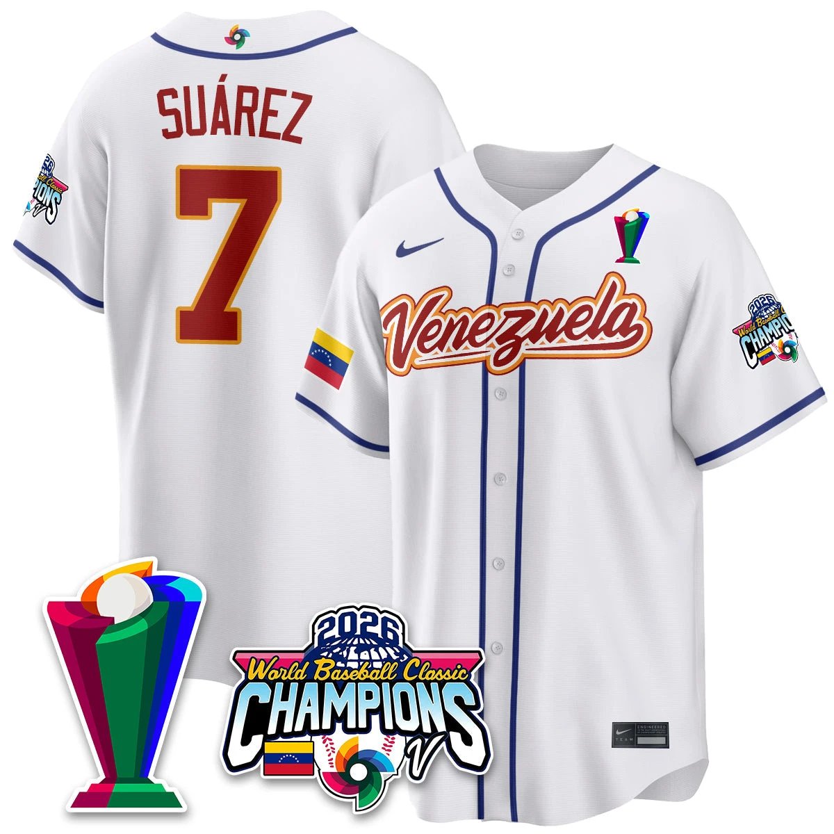 Venezuela Baseball 2026 World Baseball Classic Champions Limited Jersey V2 - All Stitched by Team Venezuela