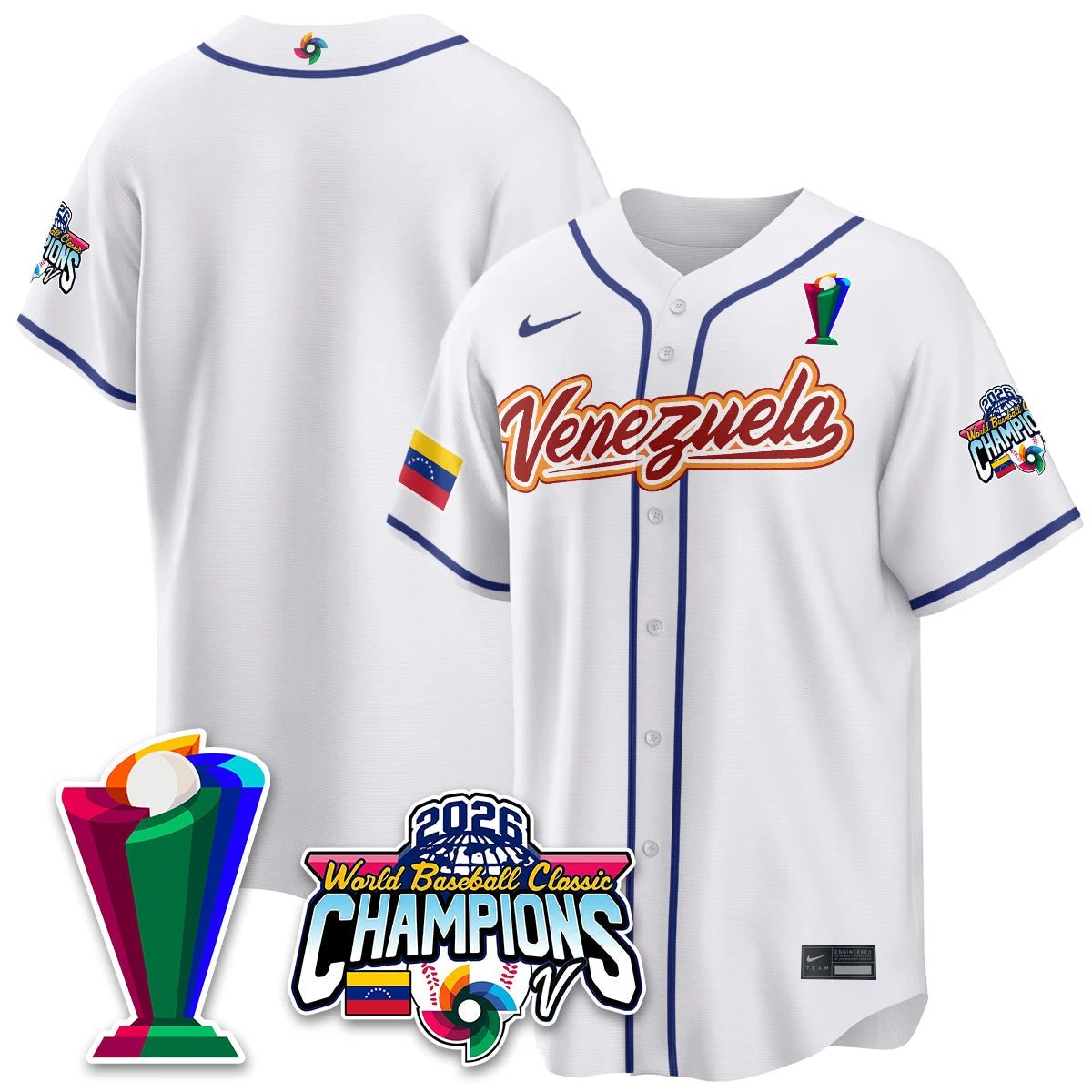 Venezuela Baseball 2026 World Baseball Classic Champions Limited Jersey V2 - All Stitched by Team Venezuela