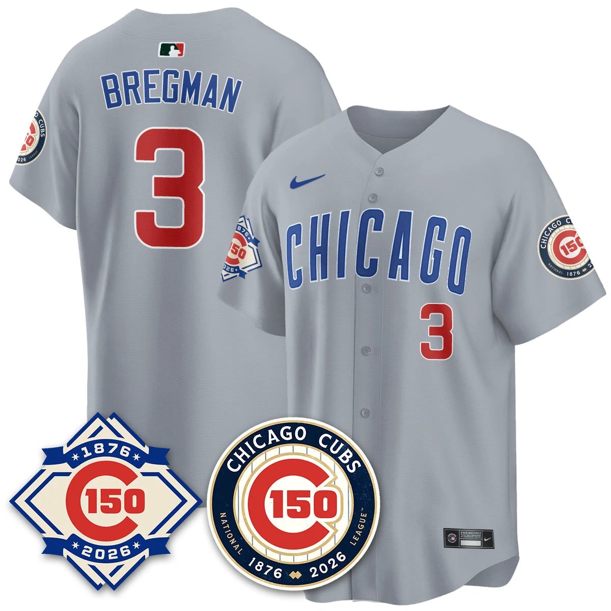 CHC Vapor Limited Gold Jersey - 150th Anniversary - All Stitched by Chicago Cubs