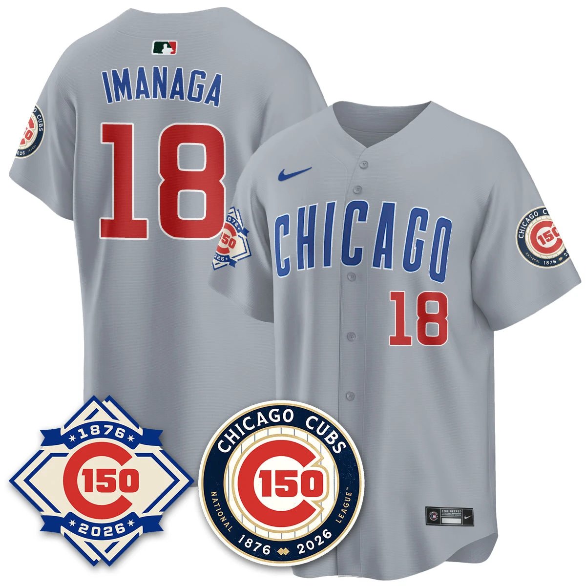 CHC Vapor Limited Gold Jersey - 150th Anniversary - All Stitched by Chicago Cubs