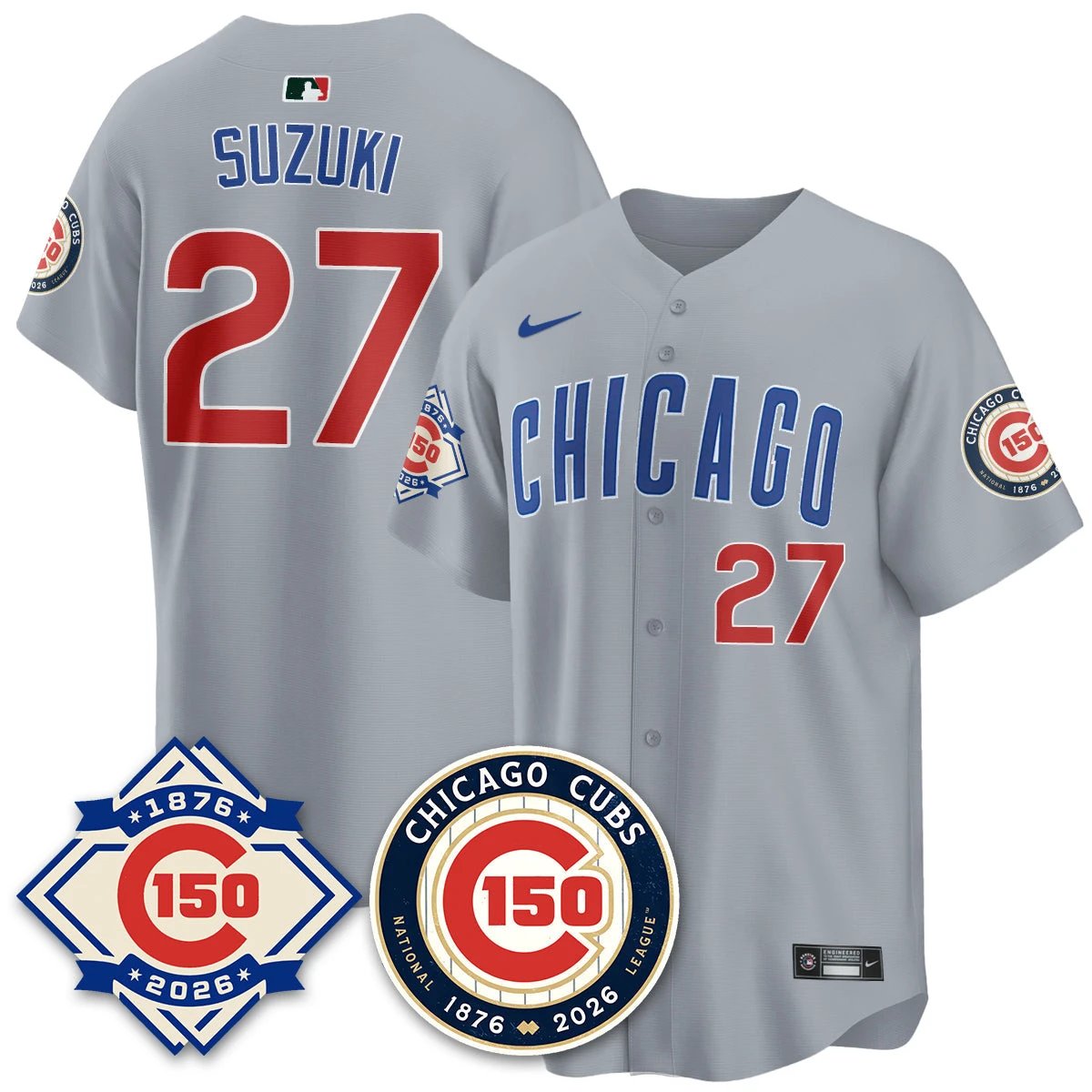 CHC Vapor Limited Gold Jersey - 150th Anniversary - All Stitched by Chicago Cubs