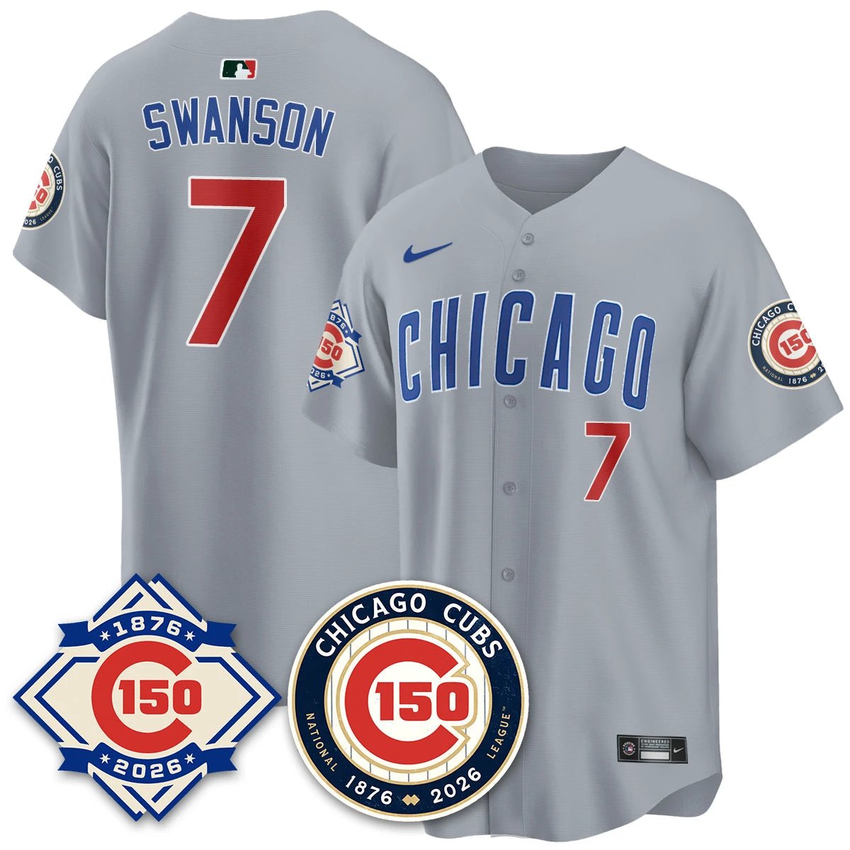 CHC Vapor Limited Gold Jersey - 150th Anniversary - All Stitched by Chicago Cubs