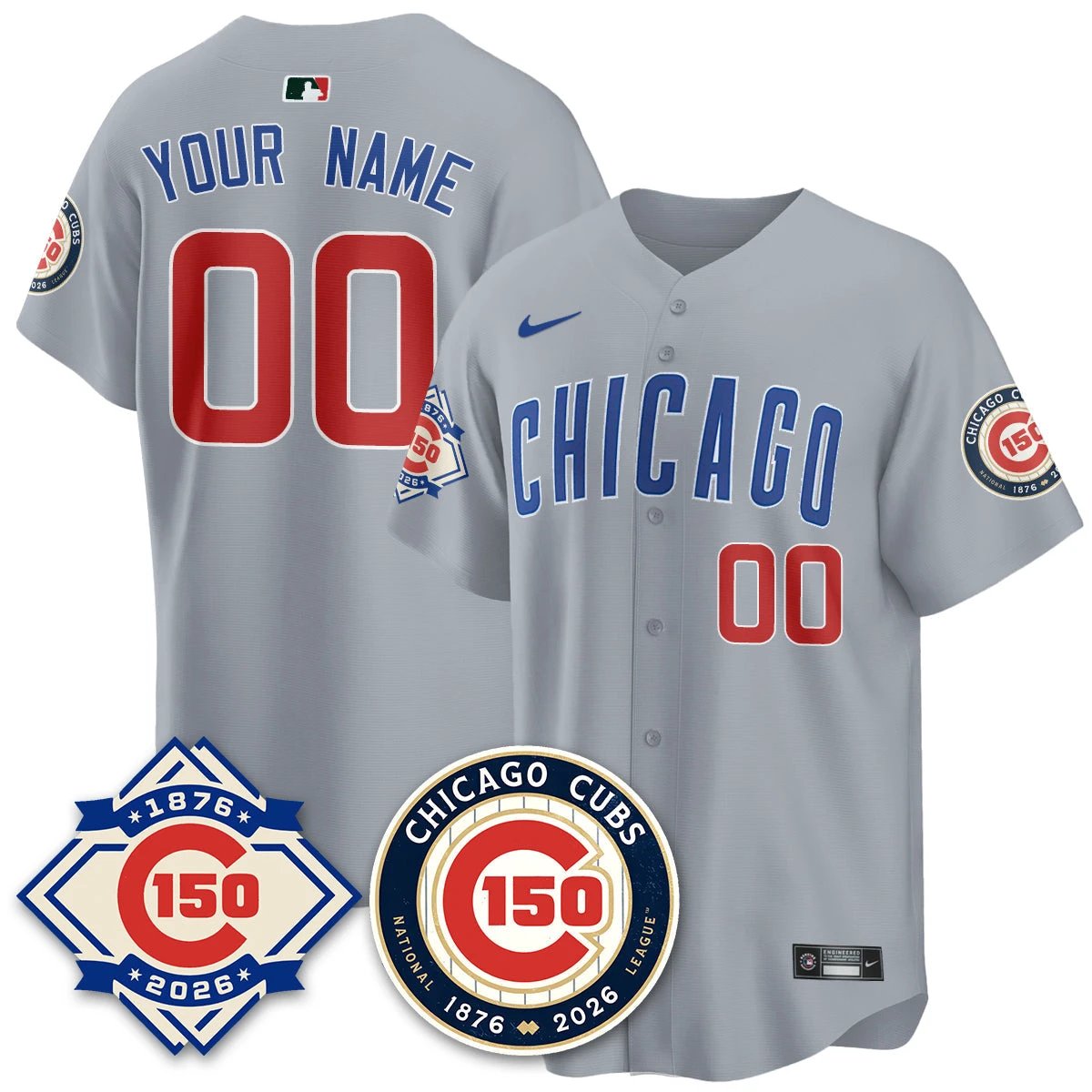 CHC Vapor Limited Gold Jersey - 150th Anniversary - All Stitched by Chicago Cubs