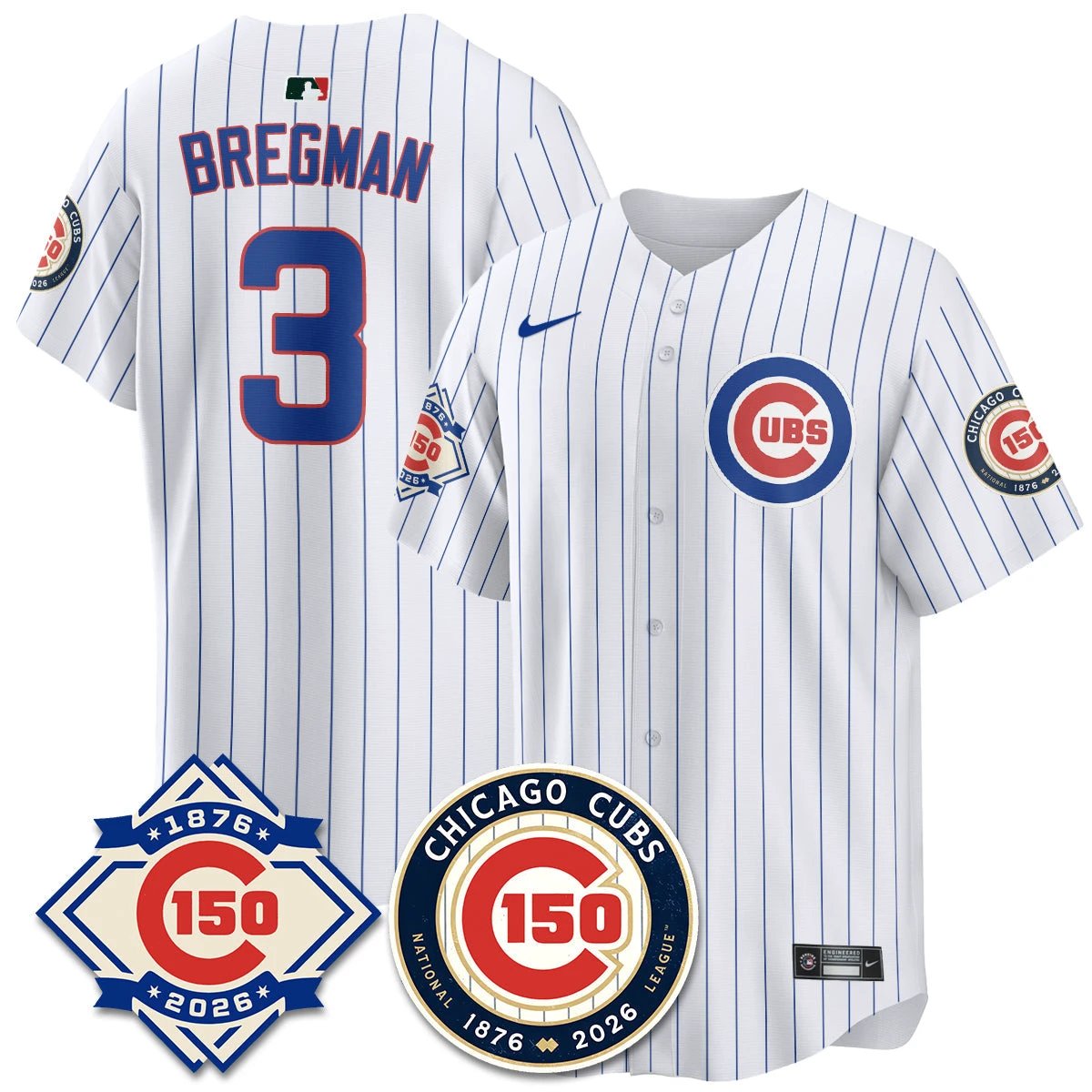CHC Vapor Limited Gold Jersey - 150th Anniversary - All Stitched by Chicago Cubs