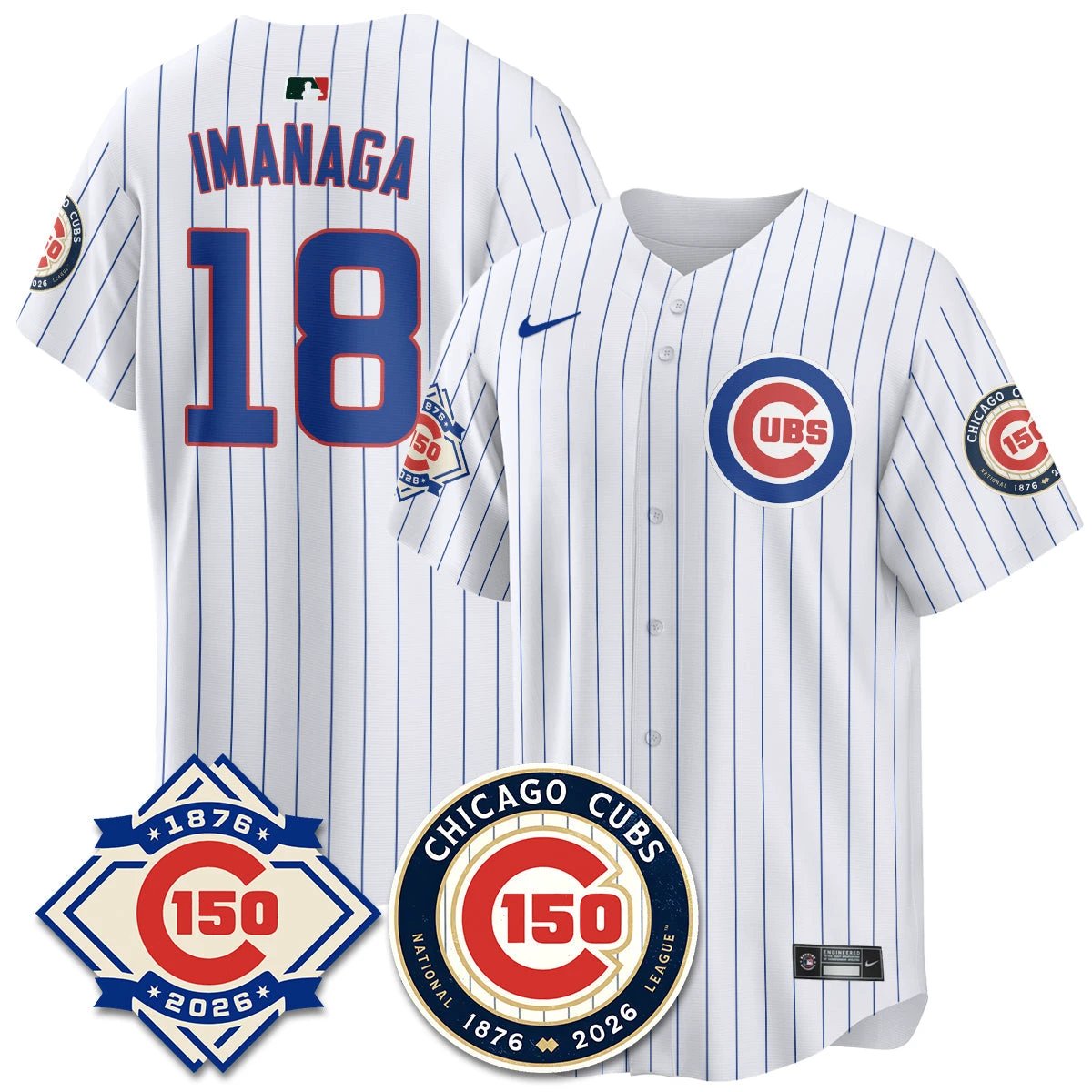 CHC Vapor Limited Gold Jersey - 150th Anniversary - All Stitched by Chicago Cubs