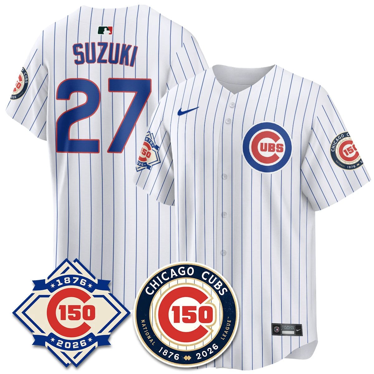CHC Vapor Limited Gold Jersey - 150th Anniversary - All Stitched by Chicago Cubs