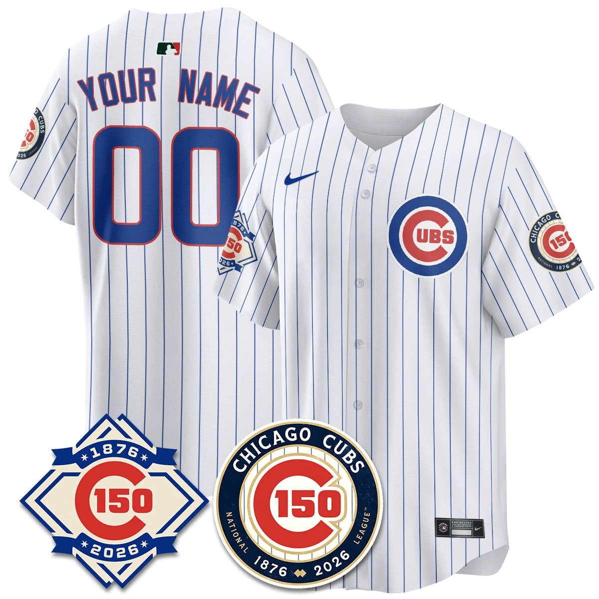 CHC Vapor Limited Gold Jersey - 150th Anniversary - All Stitched by Chicago Cubs