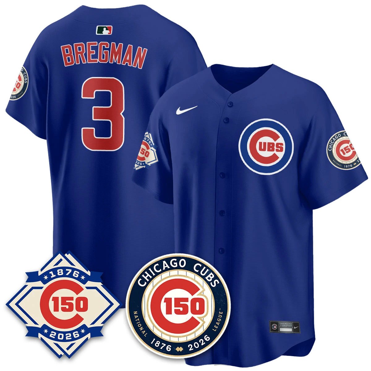 CHC Vapor Limited Gold Jersey - 150th Anniversary - All Stitched by Chicago Cubs
