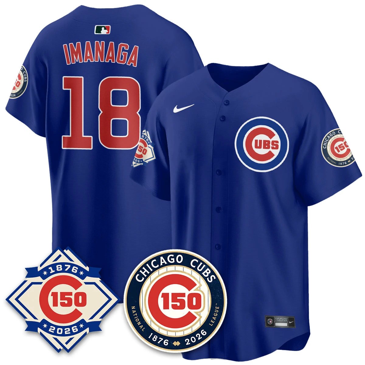 CHC Vapor Limited Gold Jersey - 150th Anniversary - All Stitched by Chicago Cubs