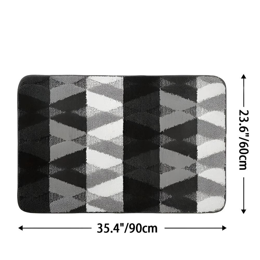 Soft Microfiber Non-Slip Geometric Rug by Casa & Beyond