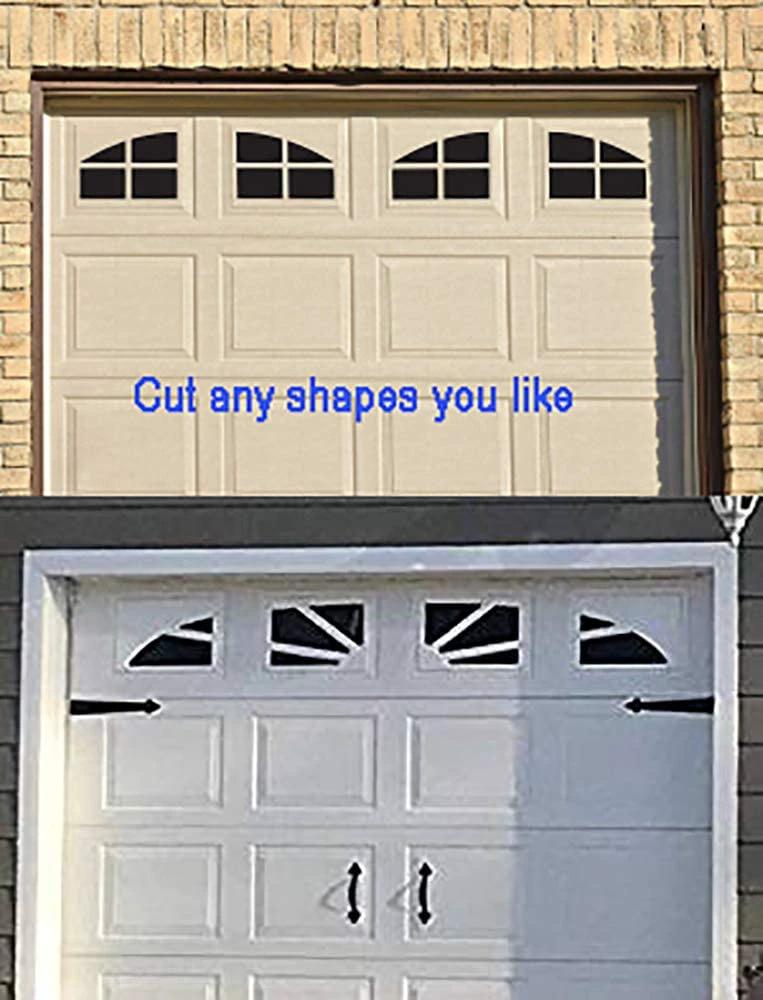 Homearda Magnetic Garage Door Windows Decorative | Black Window Decals for One Car Garage | Magnets Hardware Set Perfect Decoration & Easy Installation (16 Pack Window) by flagsshop