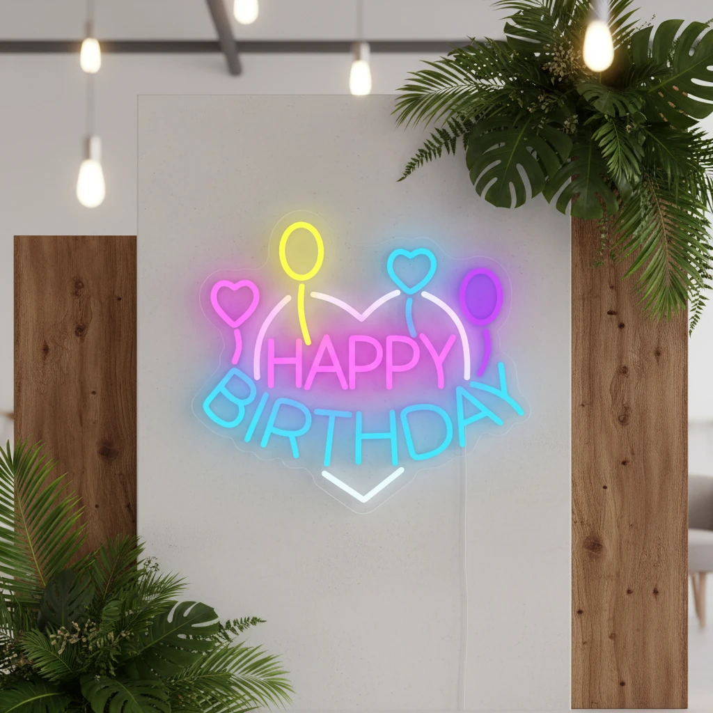 Happy Birthday Neon Signs by Neonchics