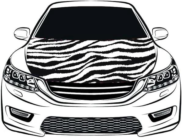 Animal Print Car Hood Cover Flag ,Engine Flag ,3.3X5ft/6X7FT, 100% Polyester Elastic Fabrics Can be Washed Suitable for large SUV and Pickup Trucks by flagsshop
