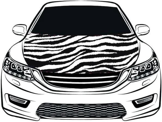 Animal Print Car Hood Cover Flag ,Engine Flag ,3.3X5ft/6X7FT, 100% Polyester Elastic Fabrics Can be Washed Suitable for large SUV and Pickup Trucks by flagsshop