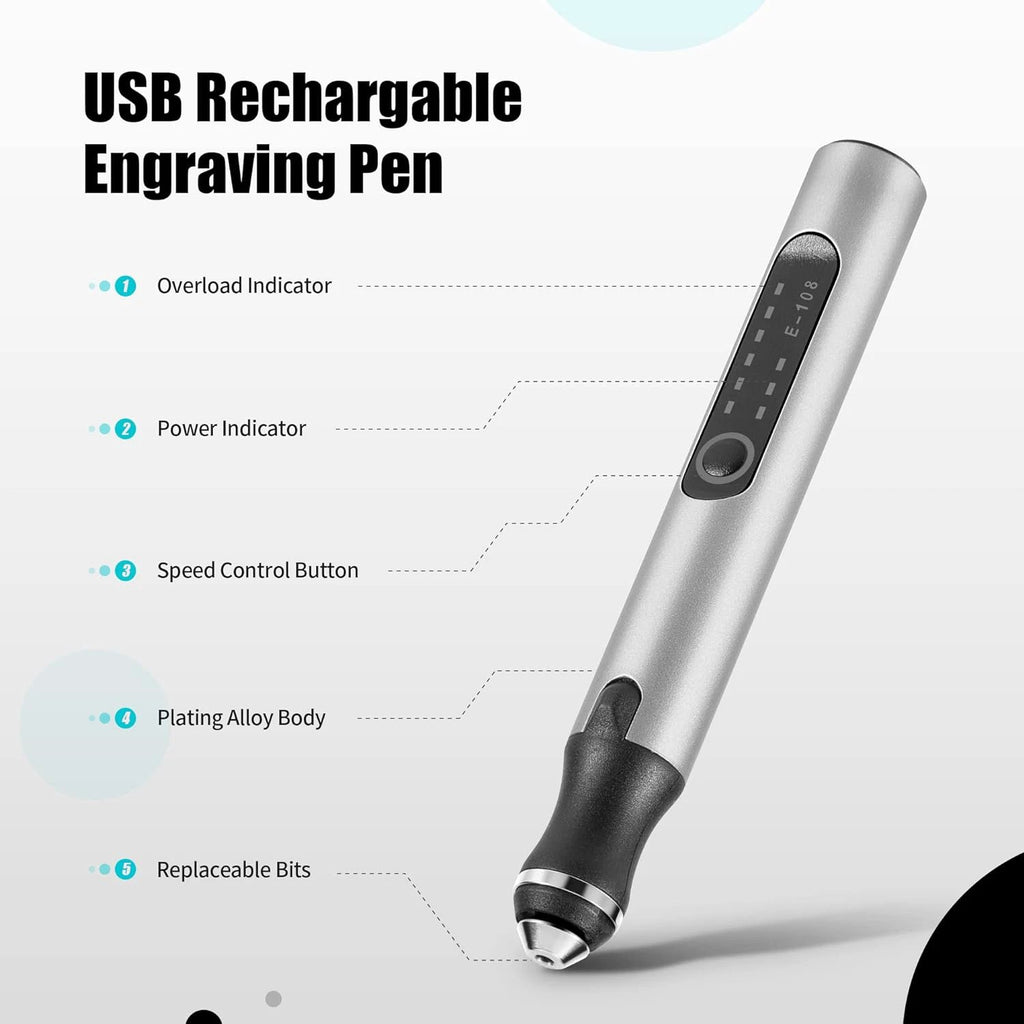 Cordless Engraving Pen works seamlessly on 50+ different surfaces Bowlift by Bowlift