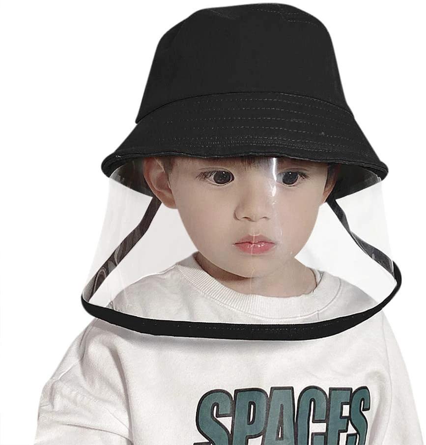 Kids Anti Spitting Protective Hat Face Shield Fisherman Hat Anti Splash Safety Mask Facial Cover Windproof Dustproof Face Protection Anti Drool Saliva Isolation Mask Anti UV Sun Cap by flagsshop