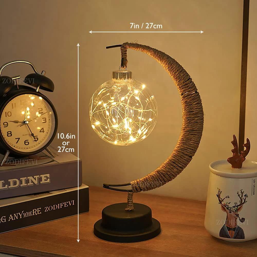 LED Lunar Lamp - Enchanted Moon Night Light for Bedroom, Nursery & Home Decor by BowLift