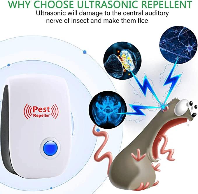 Ultrasonic Rat Repeller Device - Effective Pest Control for Rodents in 48 Hours - Safe for Home & Garden Use by BowLift