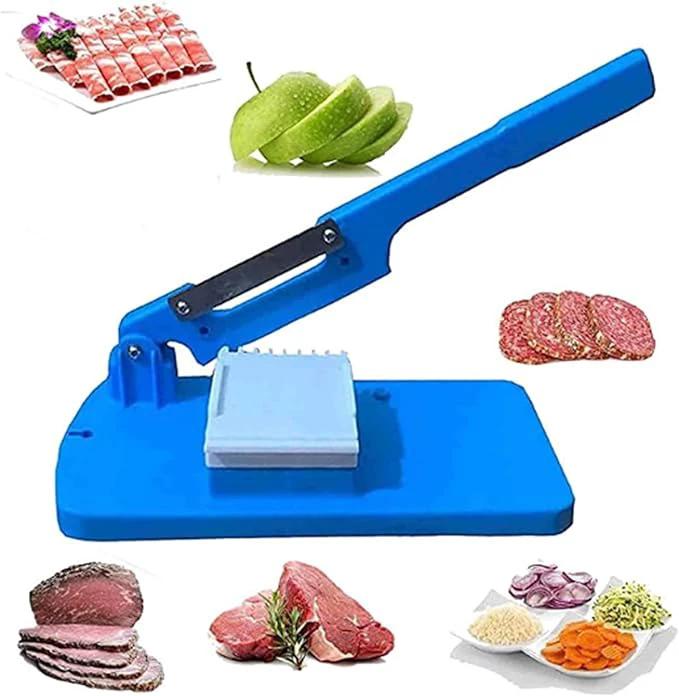 Manual Multifunctional Food Slicer – Robust Meat & Vegetable Slicer for Frozen Goods by BowLift