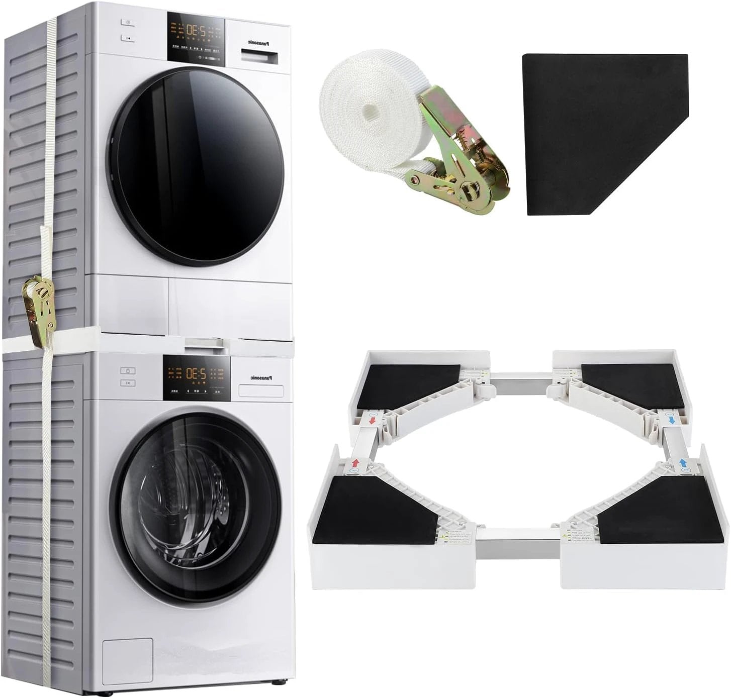 Adjustable Universal Washer and Dryer Stacking Kit by BowLift
