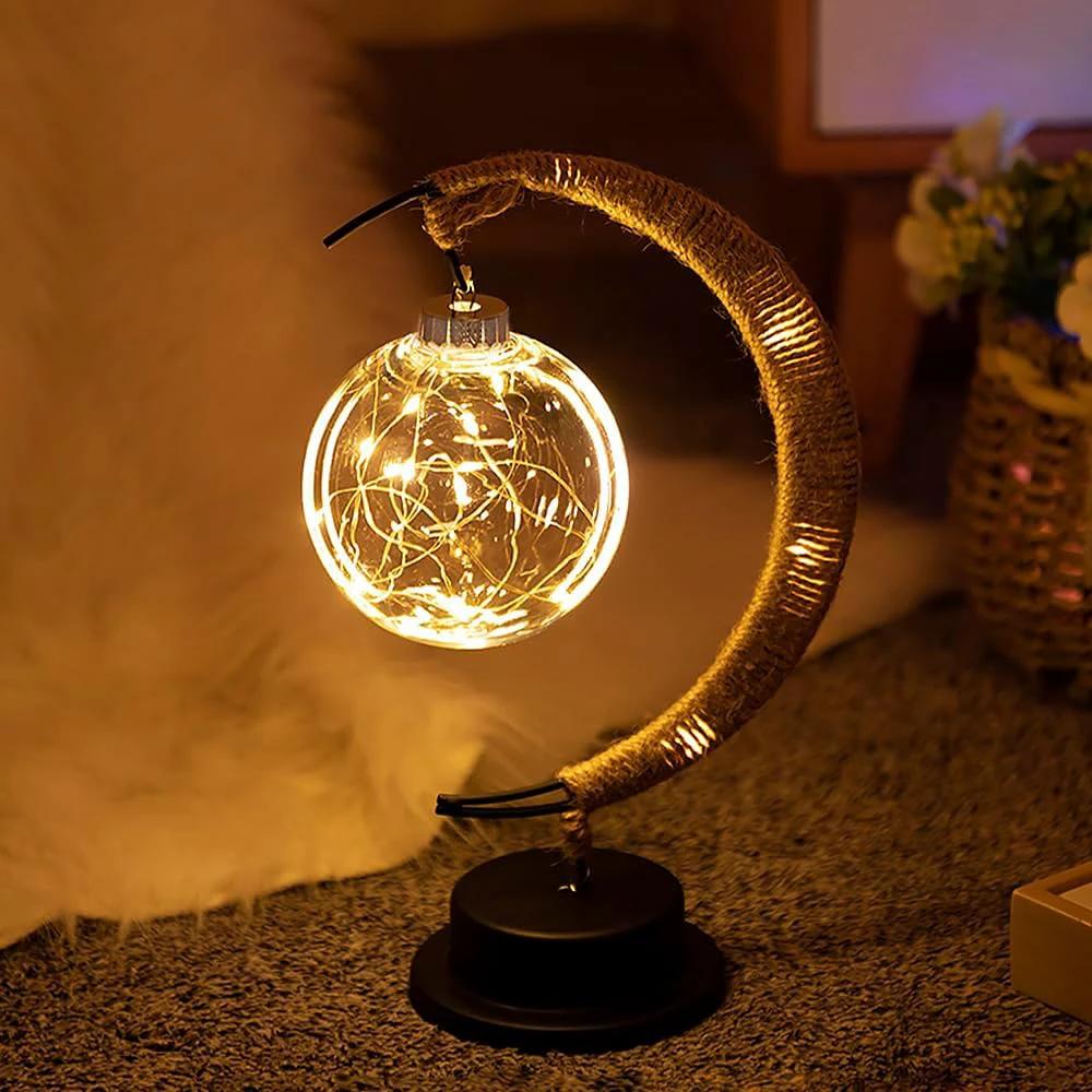 LED Lunar Lamp - Enchanted Moon Night Light for Bedroom, Nursery & Home Decor by BowLift