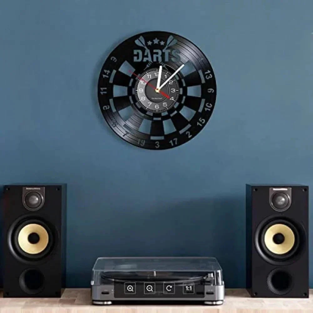GameTime Vintage Dartboard Wall Clock Bowlift by Bowlift