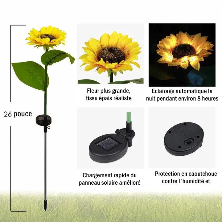 Solar Sunflower Light, 2 Pieces by Bowlift