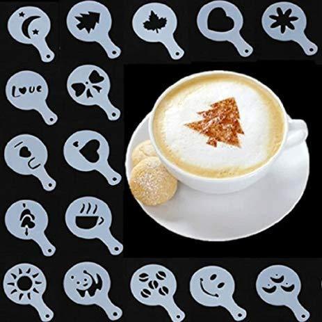 Latte Stencil Kit - 16 Piece Set by Bowlift