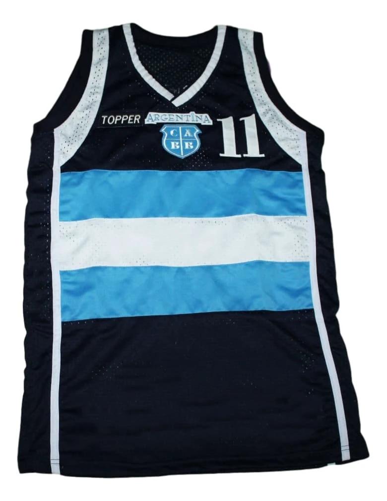 Luis Scola Jersey #11 Topper Argentina Basketball Navy Blue by My store basketball