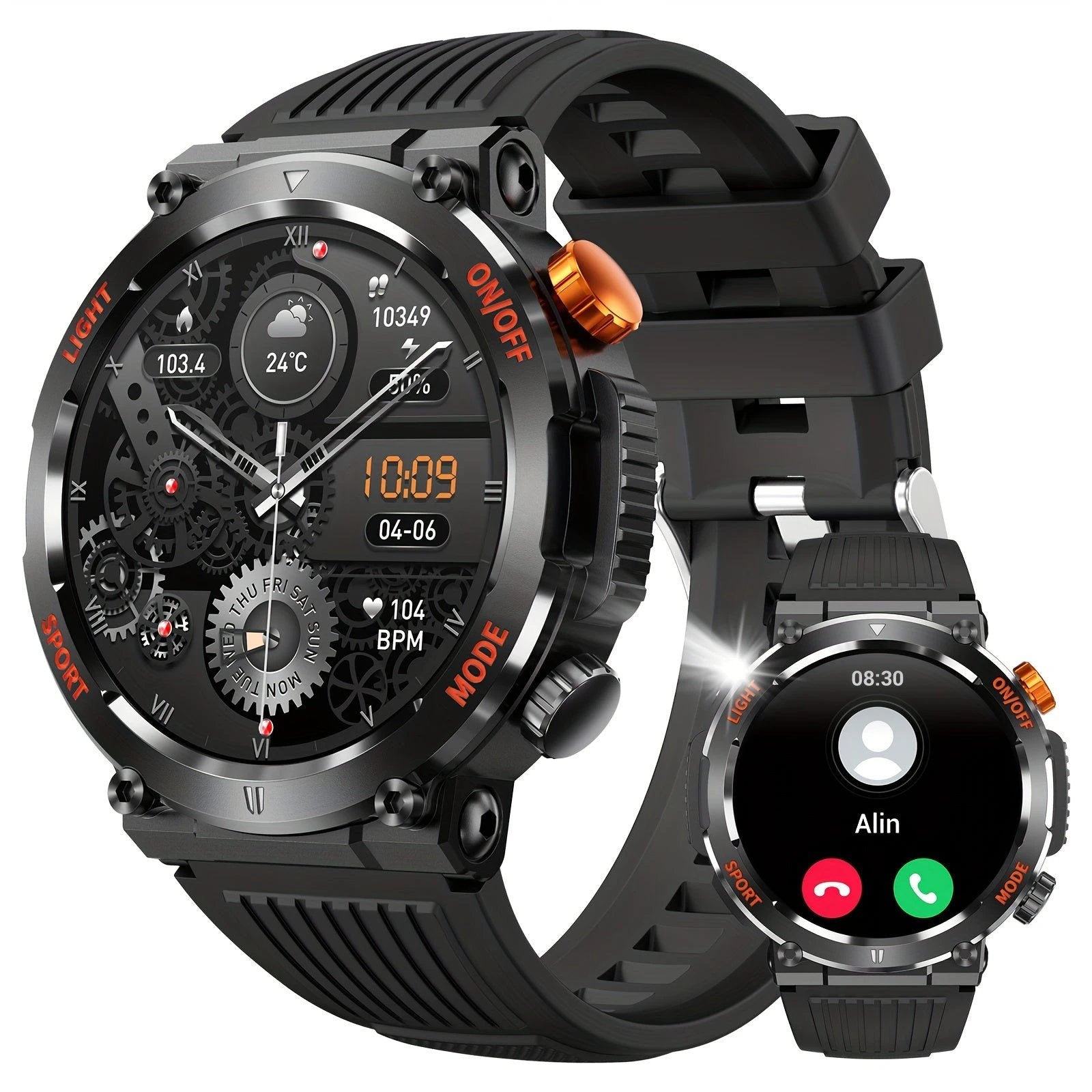 Jack - Waterproof Smartwatch with LED Flashlight and Sleep Monitor Bowlift by Bowlift