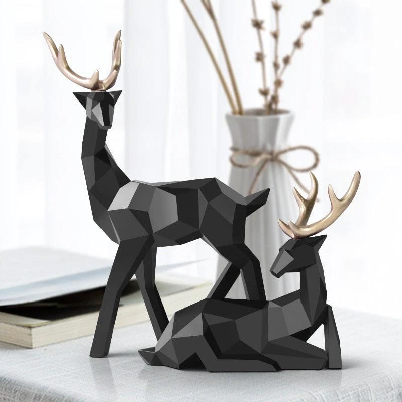 Abstract Deer Figures Pair by BowLift