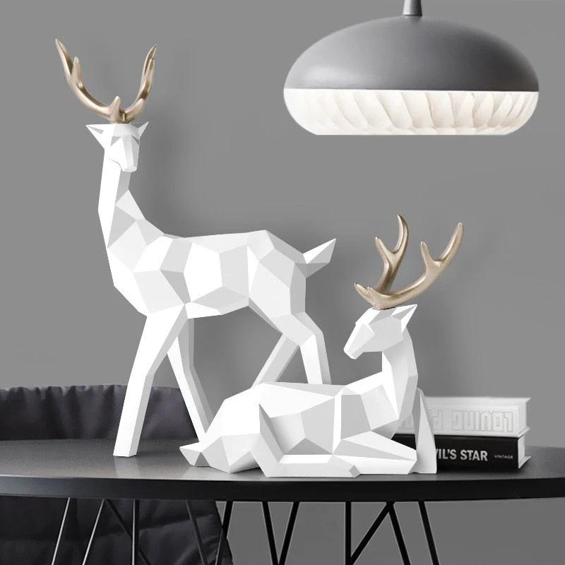 Abstract Deer Figures Pair by BowLift