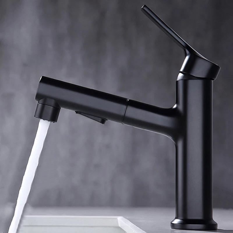 Round Vessel Sink Bathroom Faucet Simple Style Faucet with Brass Material by BowLift