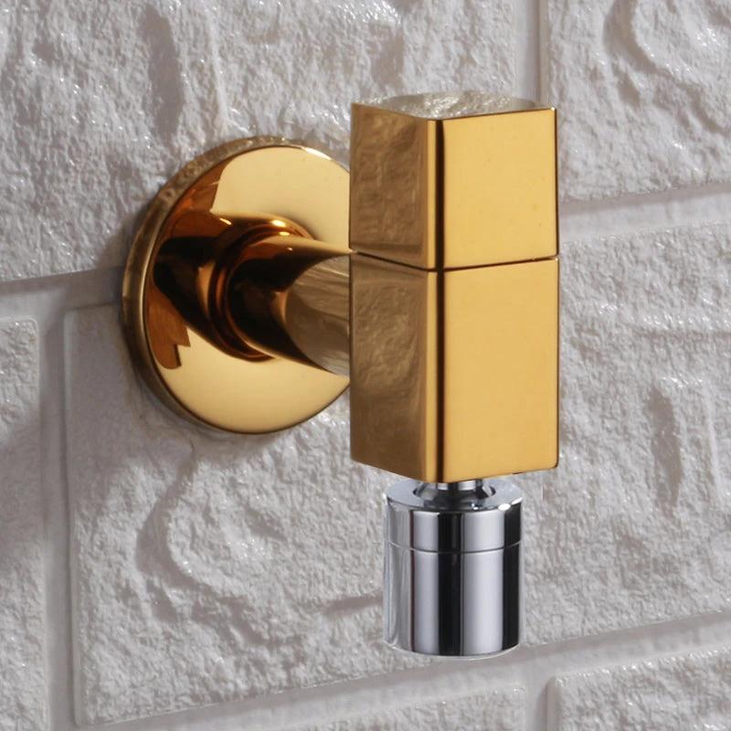 Contemporary Wall-Mounted Bathroom Faucet Knob Handle Solid Brass Round Faucet by BowLift