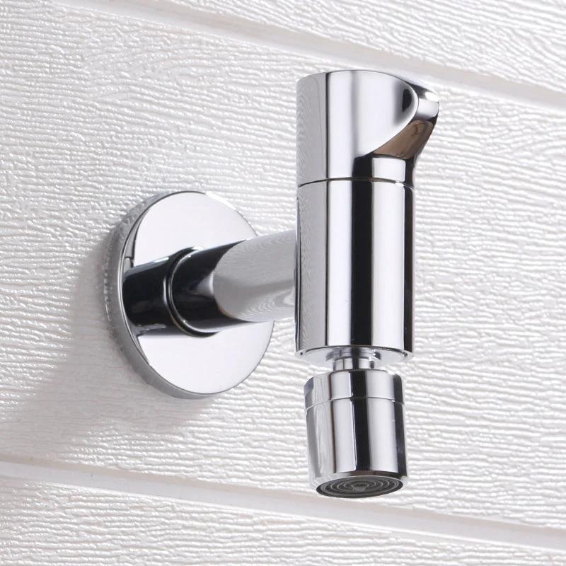 Contemporary Wall-Mounted Bathroom Faucet Knob Handle Solid Brass Round Faucet by BowLift