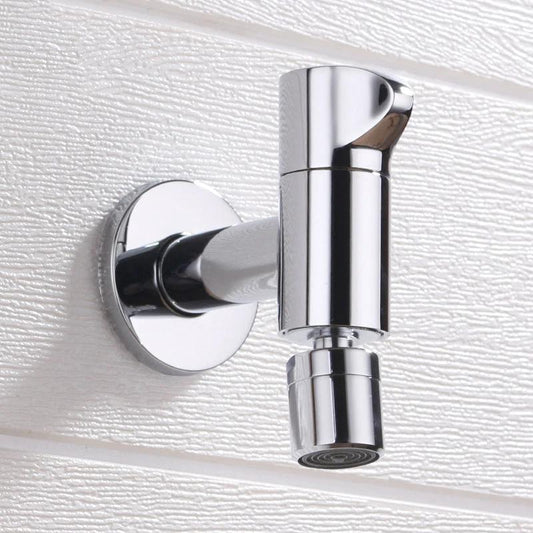 Contemporary Wall-Mounted Bathroom Faucet Knob Handle Solid Brass Round Faucet by BowLift