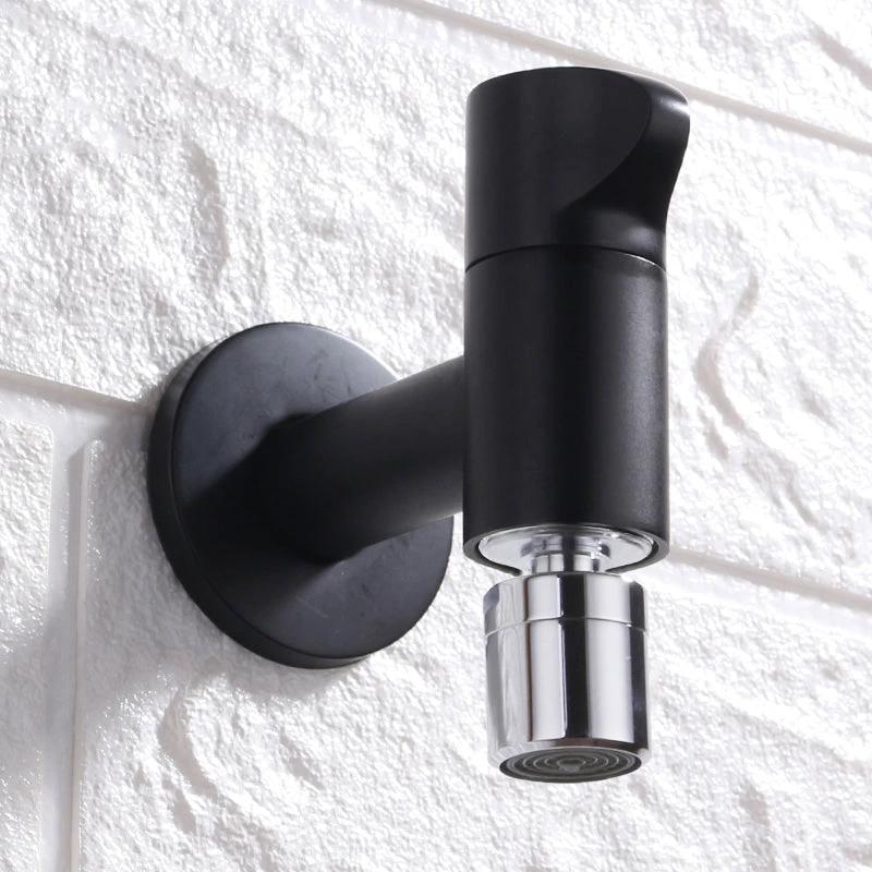 Contemporary Wall-Mounted Bathroom Faucet Knob Handle Solid Brass Round Faucet by BowLift